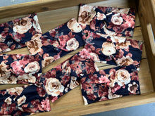 Load image into Gallery viewer, Dusty Rose &amp; Caramel Floral on Navy
