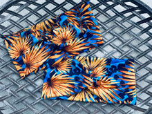 Load image into Gallery viewer, Golden Palms on Blue Leopard
