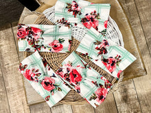 Load image into Gallery viewer, Mint Plaid Floral
