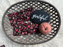 Load image into Gallery viewer, Festive Floral Black Rib Knit
