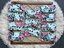 Load image into Gallery viewer, Leopard Floral on Minty Blue
