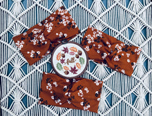 Load image into Gallery viewer, Dainty Fall Floral on Rust
