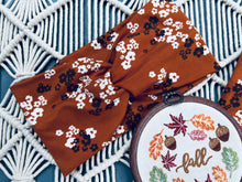 Load image into Gallery viewer, Dainty Fall Floral on Rust
