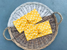 Load image into Gallery viewer, Bright Yellow &amp; White Polka Dots
