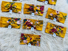 Load image into Gallery viewer, Floral &amp; Lace on Mustard

