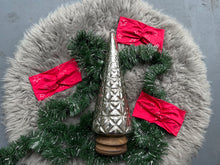 Load image into Gallery viewer, Silver Foil Stars on Muted Red
