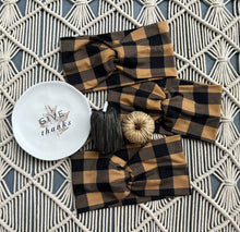 Load image into Gallery viewer, Super Soft Caramel &amp; Black Buffalo Plaid
