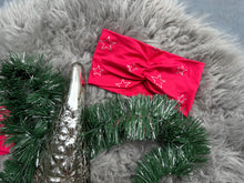 Load image into Gallery viewer, Silver Foil Stars on Muted Red

