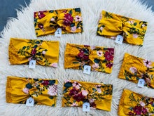 Load image into Gallery viewer, Floral &amp; Lace on Mustard
